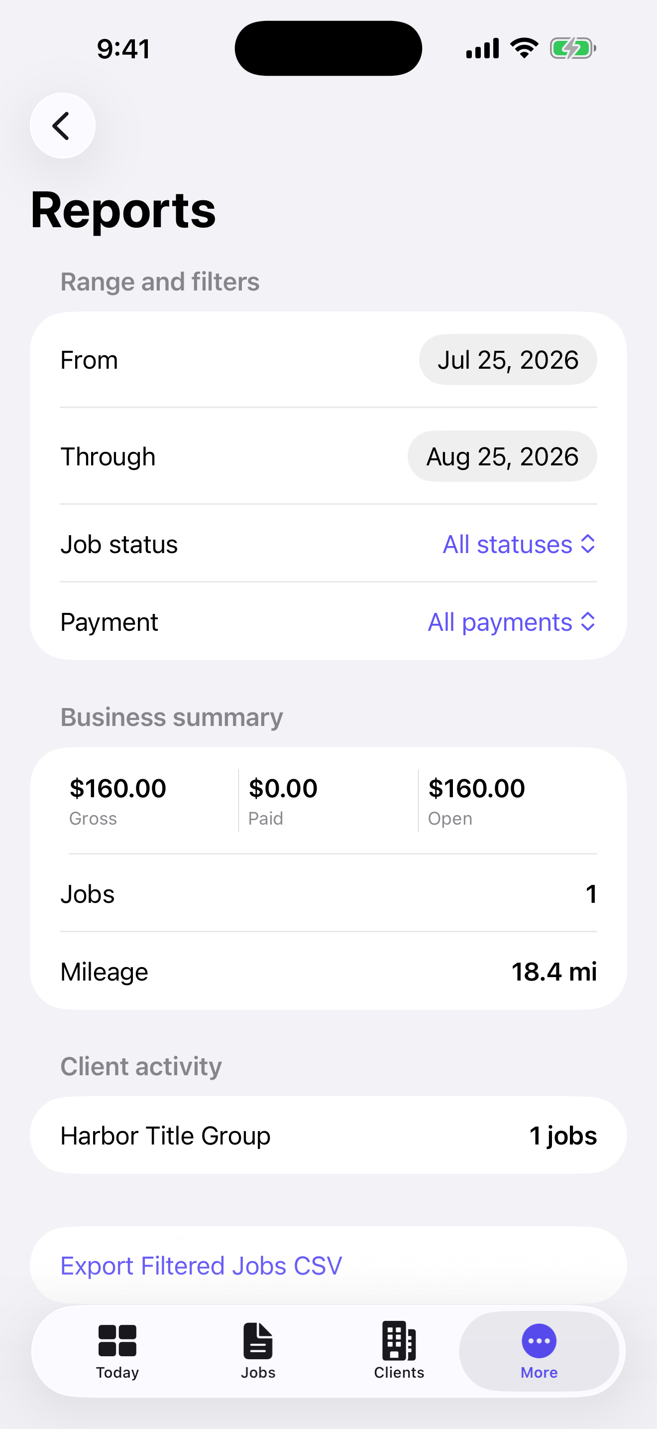 Real NotaryOps screen: Review your business. Synthetic records.